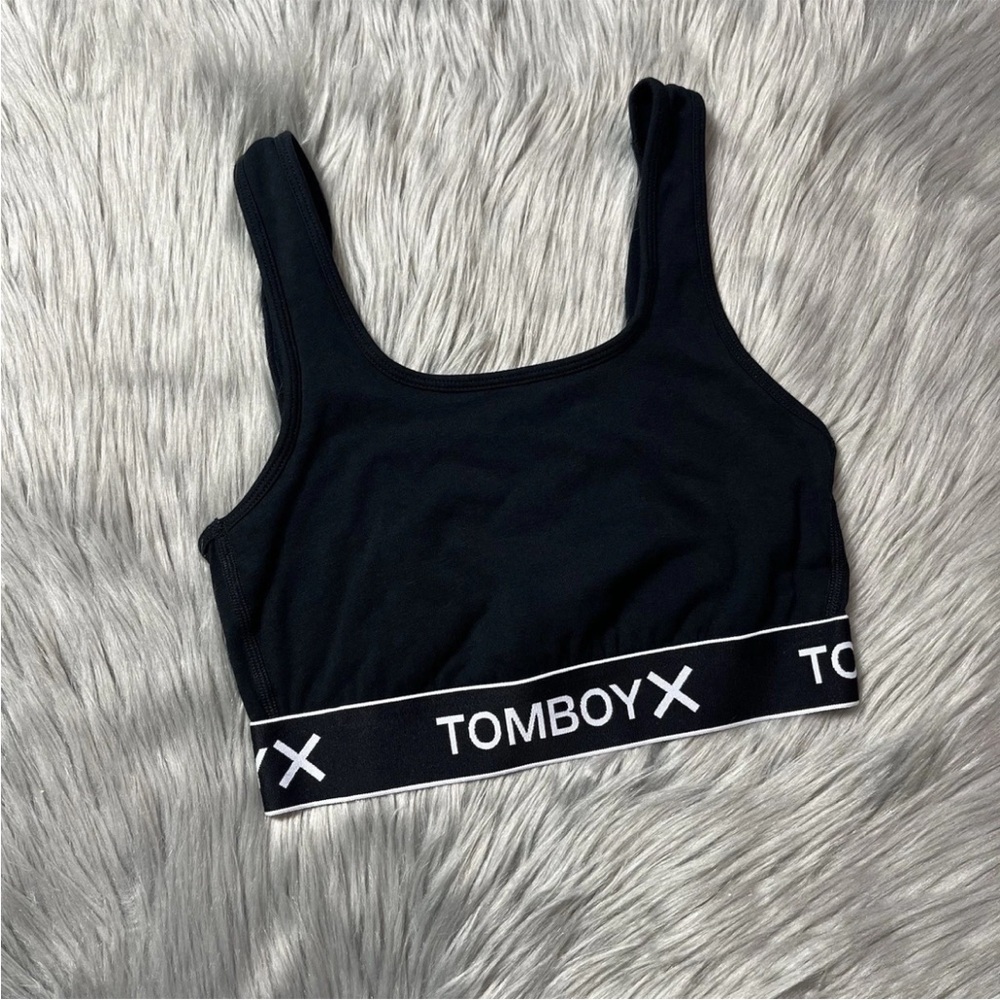 Tomboy X Wireless Black White Bra Size Small